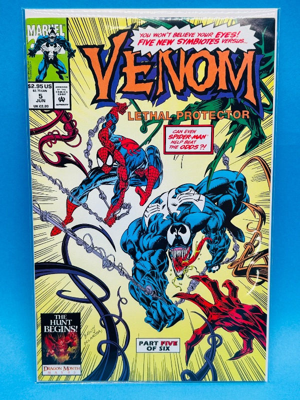 Photo 1 of 165825…Venom comic #5 lethal protector in plastic sleeve 