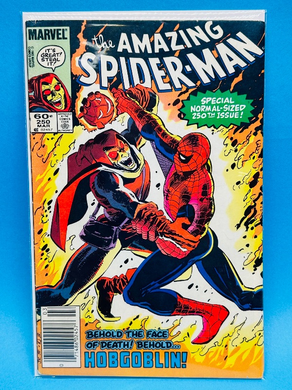 Photo 1 of 165844…1st Hobgoblin Amazing Spider-Man comic 250 in plastic sleeve -vintage $.60