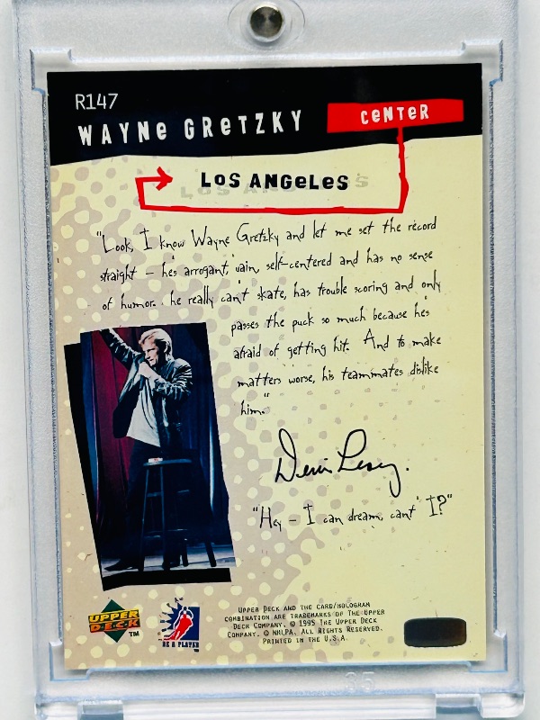 Photo 1 of 165849…  Wayne Gretzky card R147 in hard plastic case 