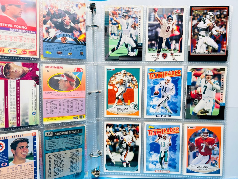 Photo 1 of 165865… final sale no return refund-126 mixed quarterback cards in binder