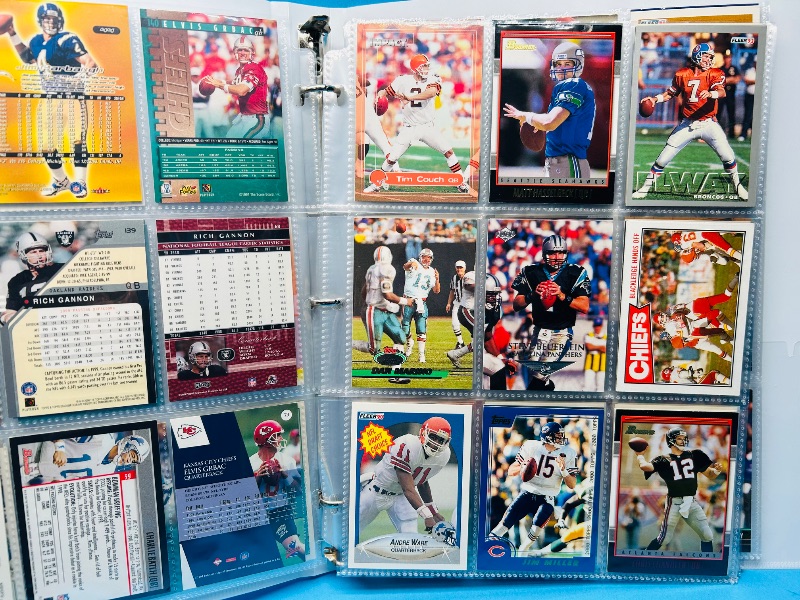 Photo 1 of 165865… final sale no return refund-126 mixed quarterback cards in binder
