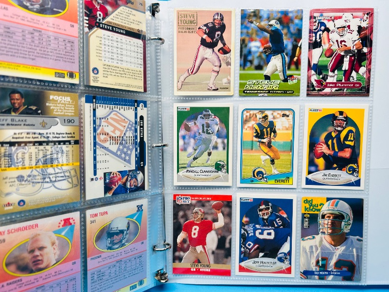 Photo 1 of 165865… final sale no return refund-126 mixed quarterback cards in binder