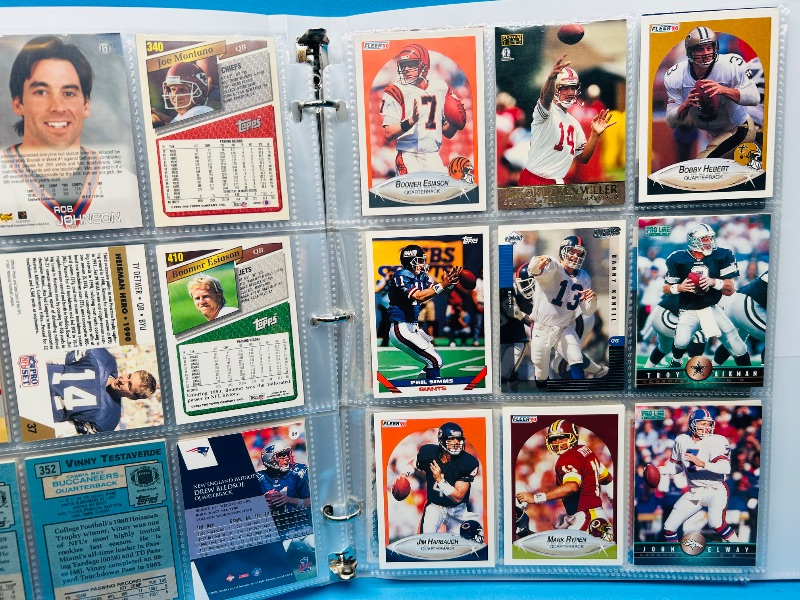 Photo 1 of 165865… final sale no return refund-126 mixed quarterback cards in binder