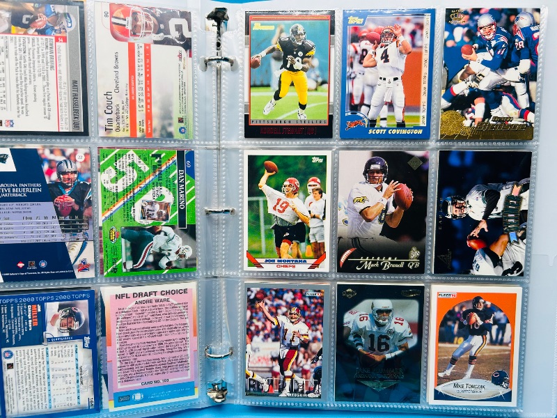 Photo 1 of 165865… final sale no return refund-126 mixed quarterback cards in binder