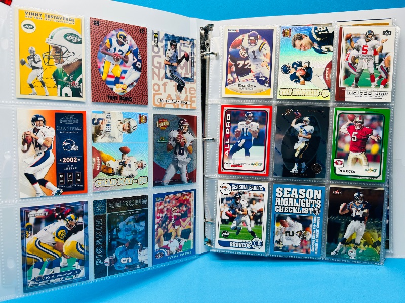 Photo 1 of 165865… final sale no return refund-126 mixed quarterback cards in binder
