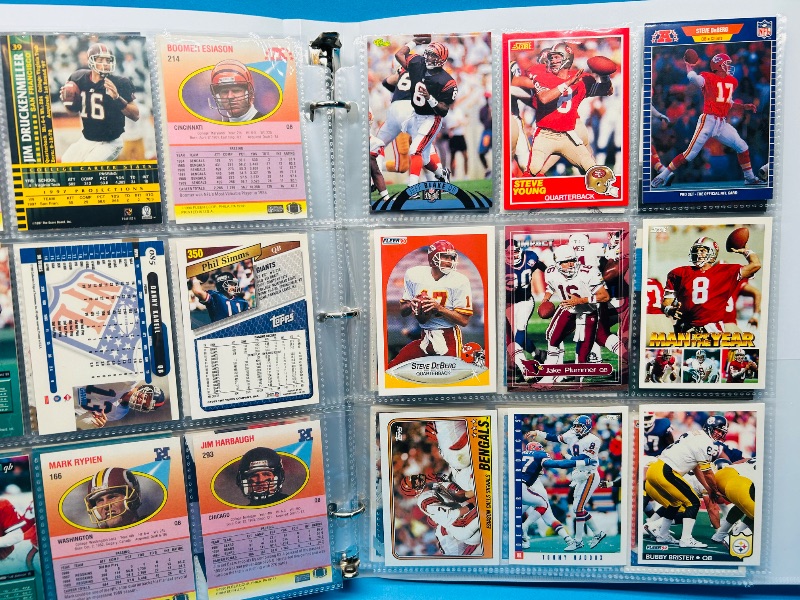Photo 1 of 165865… final sale no return refund-126 mixed quarterback cards in binder