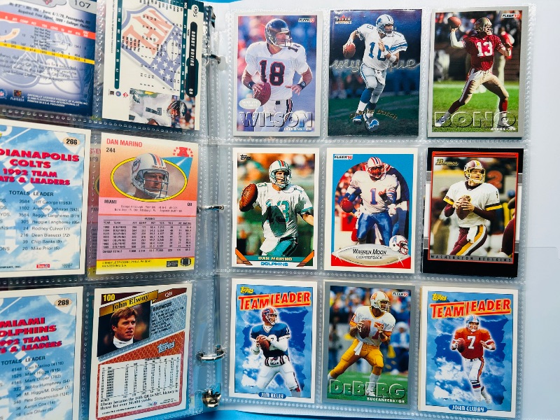 Photo 1 of 165865… final sale no return refund-126 mixed quarterback cards in binder
