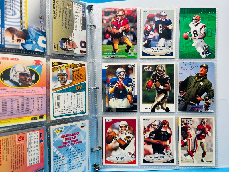 Photo 1 of 165865… final sale no return refund-126 mixed quarterback cards in binder