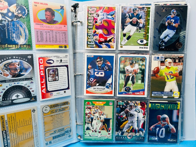 Photo 1 of 165865… final sale no return refund-126 mixed quarterback cards in binder