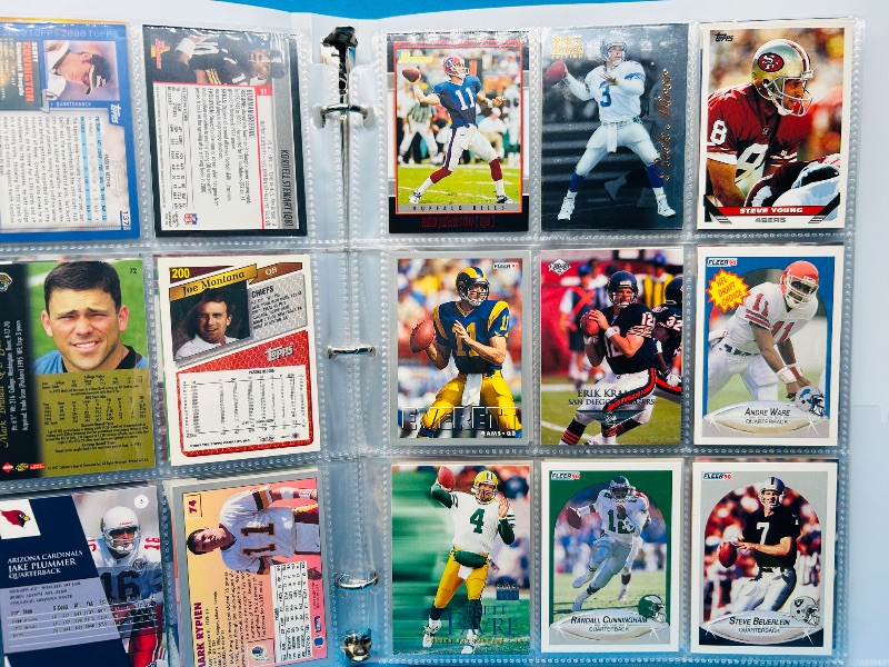 Photo 1 of 165865… final sale no return refund-126 mixed quarterback cards in binder