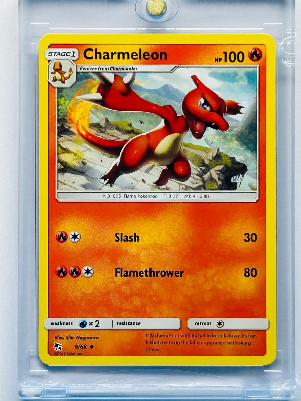 Photo 1 of 165892…Charmeleon Pokémon card in hard plastic case 