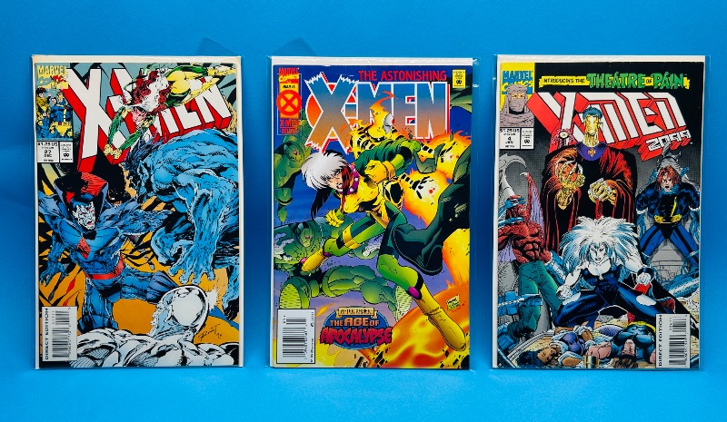 Photo 1 of 165893…3 X-men comics on plastic sleeves 