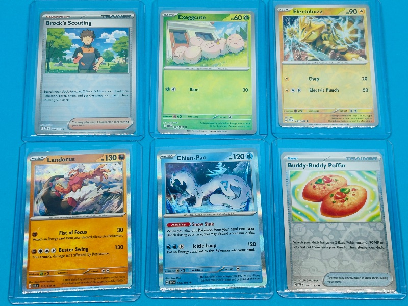 Photo 1 of 165902… 6 reverse/holo Pokémon cards in hard plastic sleeves