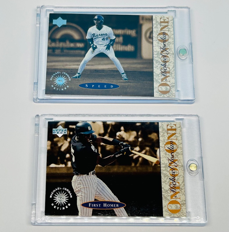 Photo 1 of 165920…2 Michael Jordan one on one cards in hard plastic cases