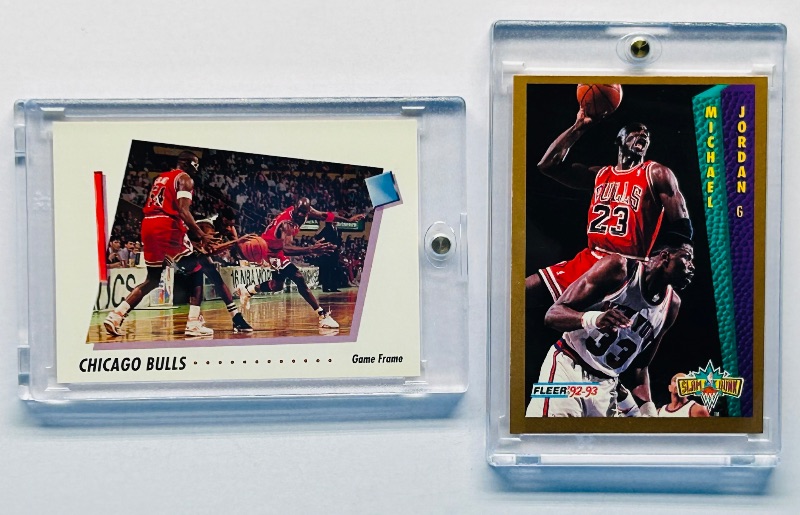Photo 1 of 165921…2 Michael Jordan cards in hard plastic cases 