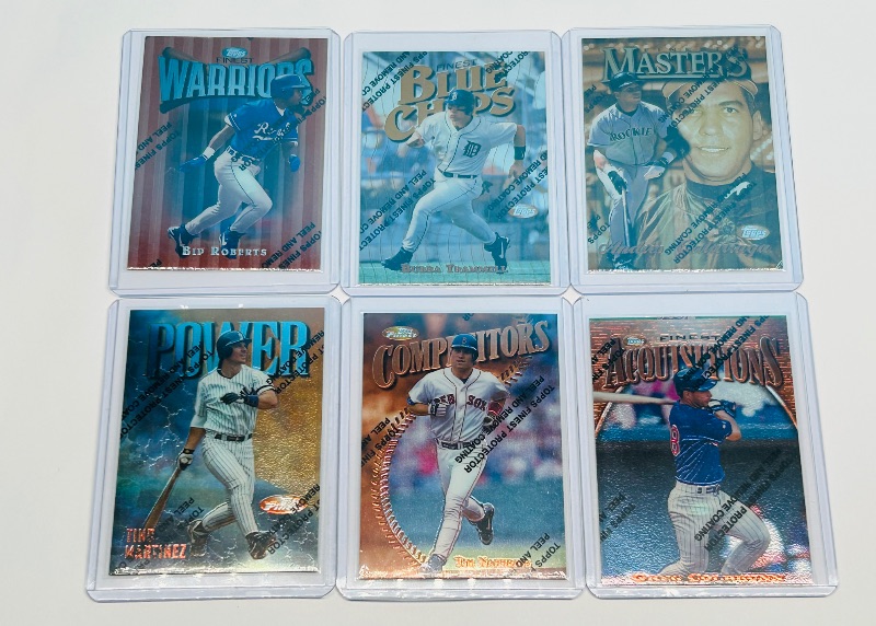 Photo 1 of 165924…6 Topps Finest Protectors baseball refractor cards in hard plastic sleeves