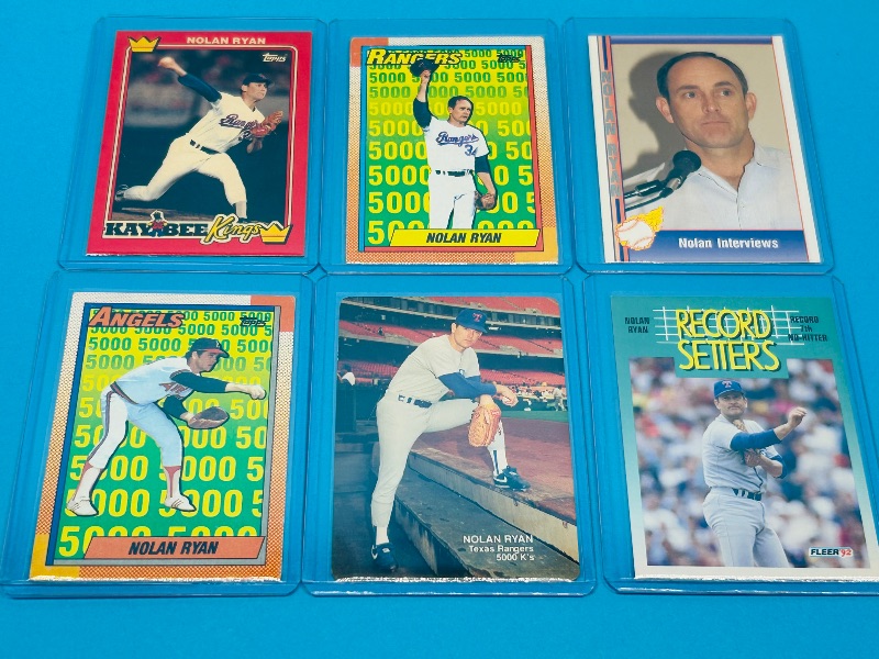 Photo 1 of 165929…6 Nolan Ryan cards in hard plastic sleeves