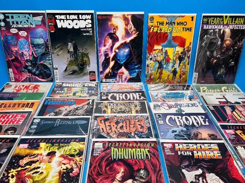 Photo 1 of 165951…final sale no return or refund-30 misc comics in plastic sleeves 