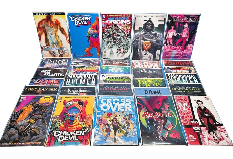 Photo 1 of 165952… final sale no return or refund-30 misc comics in plastic sleeves 