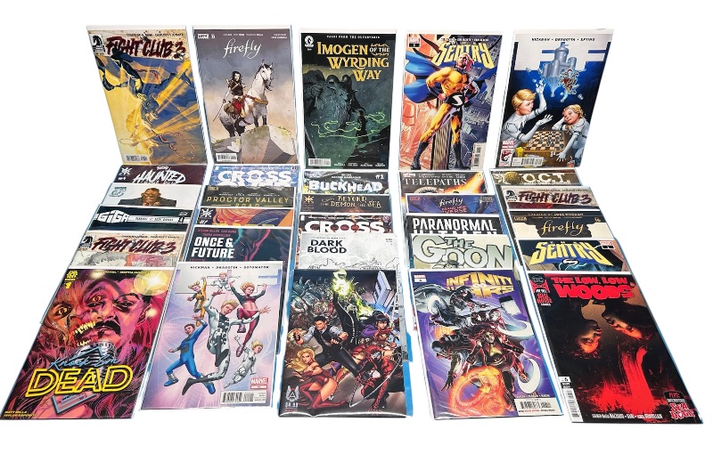 Photo 1 of 165953… final sale no return or refund-30 misc comics in plastic sleeves 