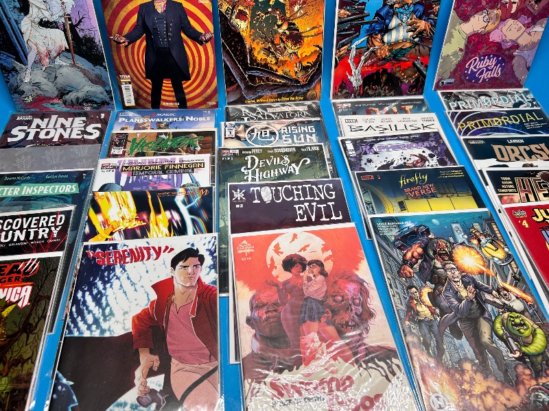 Photo 1 of 165954… final sale no return or refund-30 misc comics in plastic sleeves 