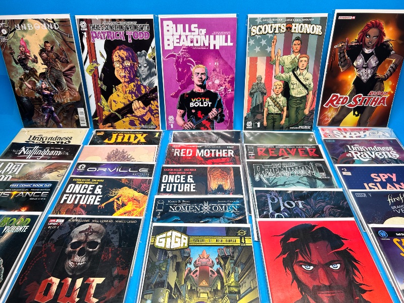 Photo 1 of 165955… final sale no return or refund-30 misc comics in plastic sleeves 
