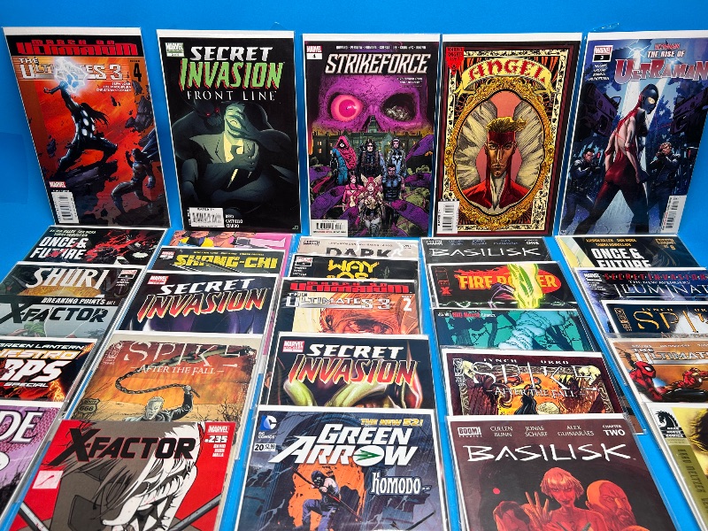 Photo 1 of 165956… final sale no return or refund-30 misc comics in plastic sleeves 
