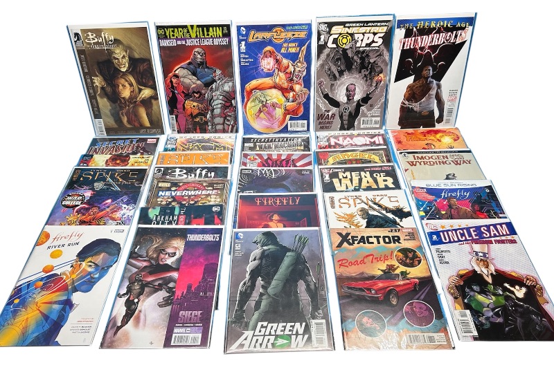 Photo 1 of 165957… final sale no return or refund-30 misc comics in plastic sleeves 