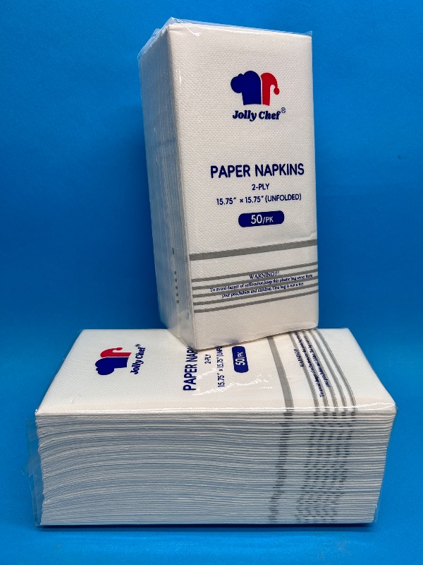 Photo 1 of 165989… 100 paper napkins with silver design