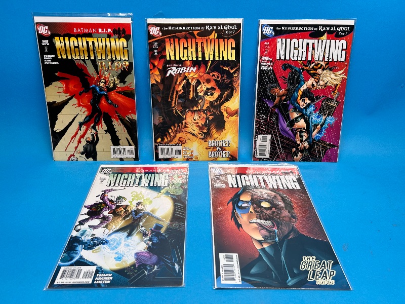 Photo 1 of 166003…5 Nightwing  comics in plastic sleeves 