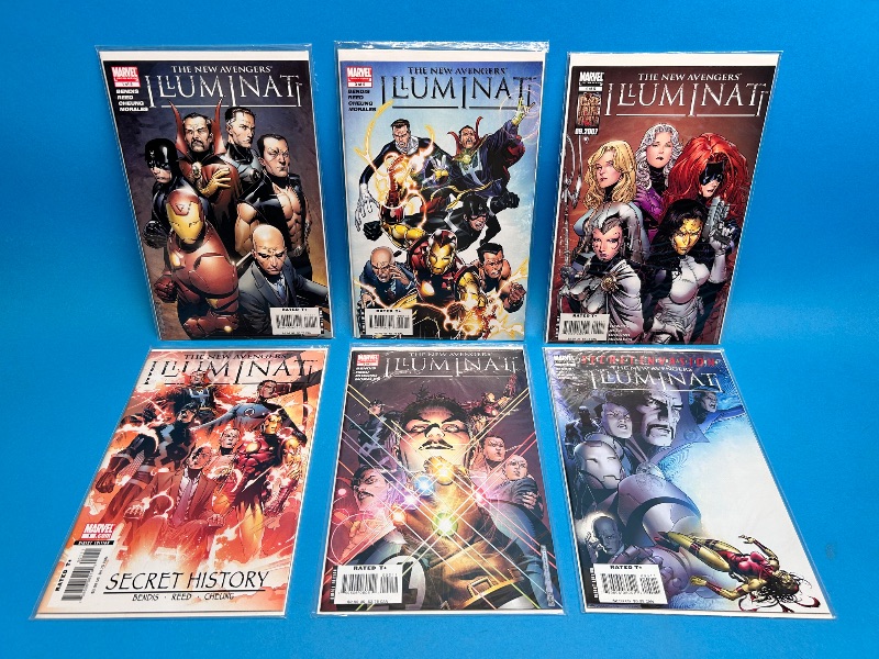 Photo 1 of 166008…6 Illuminati  comics in plastic sleeves 