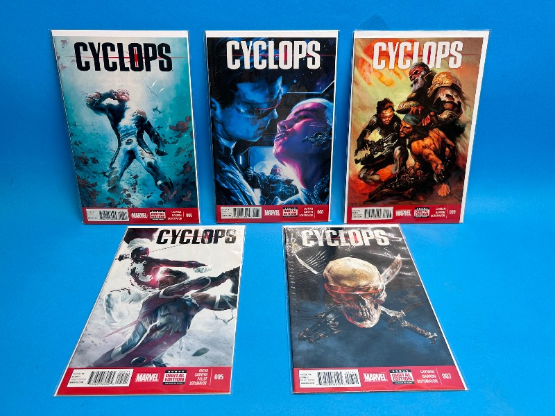 Photo 1 of 166021…5 cyclops comics in plastic sleeves