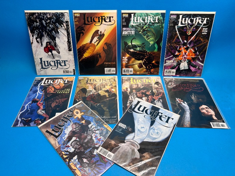 Photo 1 of 166027… adults only-10 Lucifer  comics in plastic sleeves for mature readers 