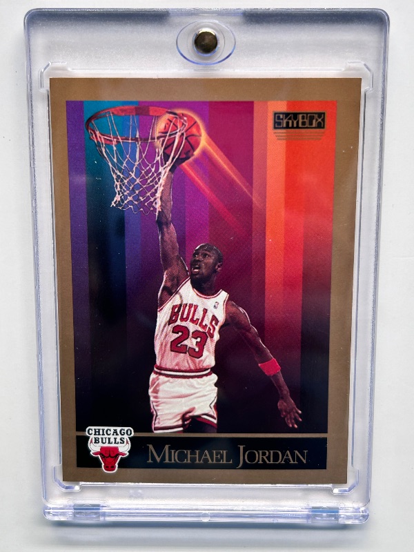 Photo 1 of 166034…Skybox Michael Jordan card 41  in hard plastic case