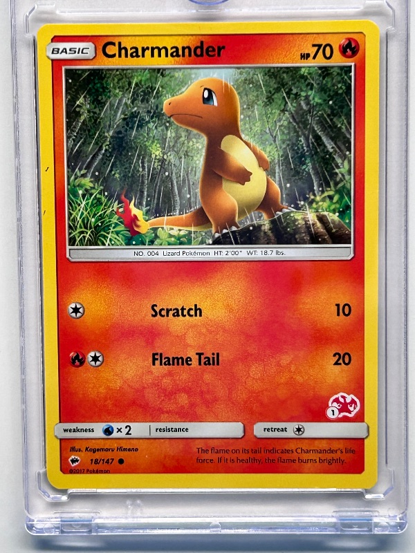 Photo 1 of 166036…Charmander Pokemon card in hard plastic case