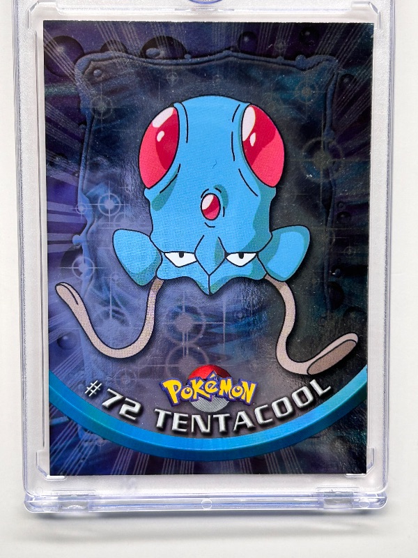 Photo 1 of 166041…holo foil Tentacool  Pokemon card in hard plastic case