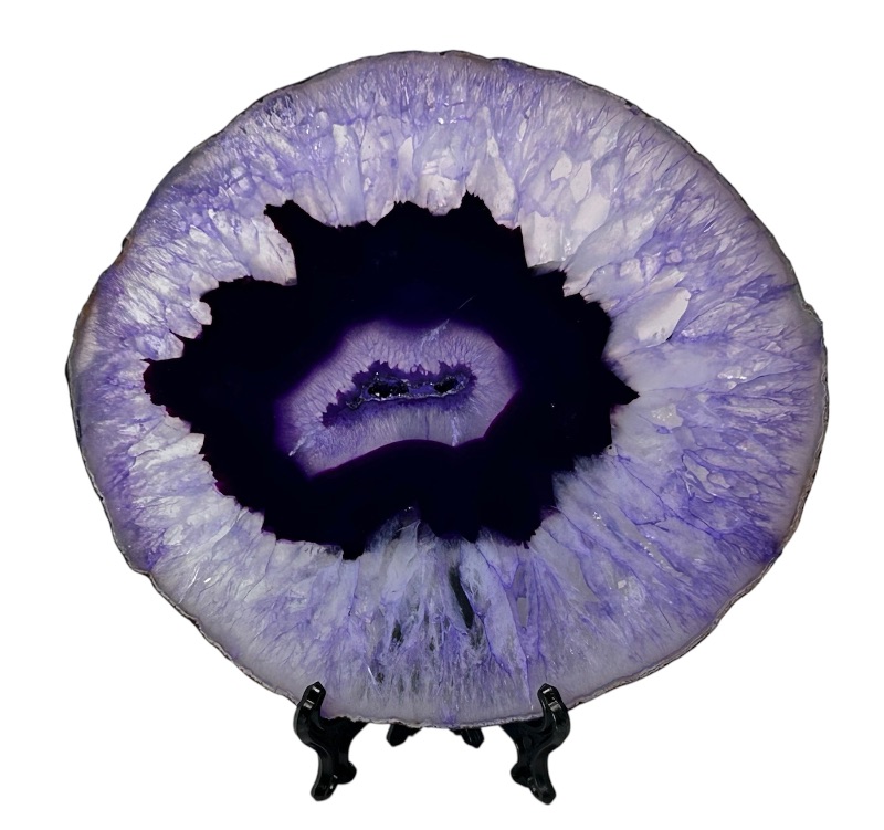 Photo 1 of 166055…large 6” agate slice with stand in gift box