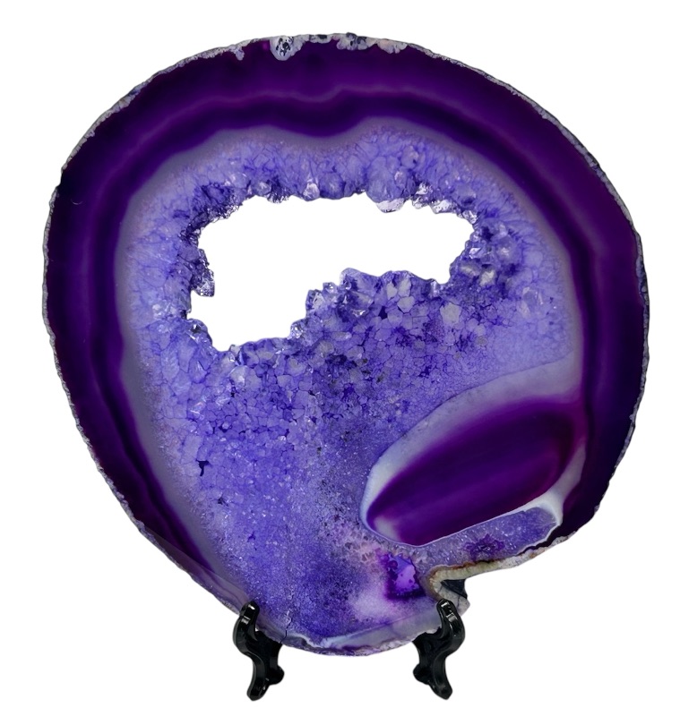 Photo 1 of 166056… large 6” agate slice with stand