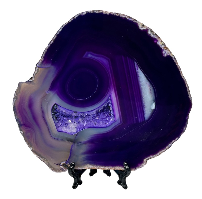 Photo 1 of 166057… large 6” agate slice with stand