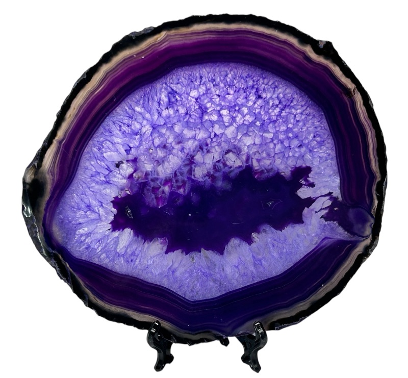 Photo 1 of 166061…  large 6” agate slice with stand