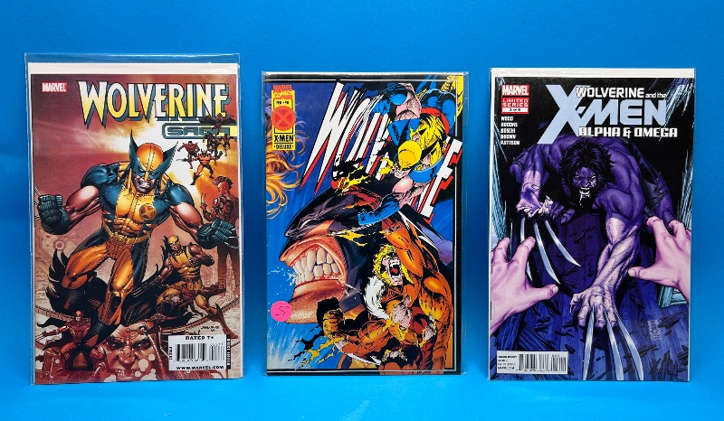 Photo 1 of 166110…3 Wolverine comics in plastic sleeves