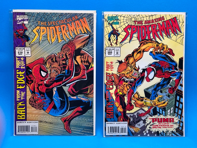Photo 1 of 166112…2 Spider-Man comics in plastic sleeves 