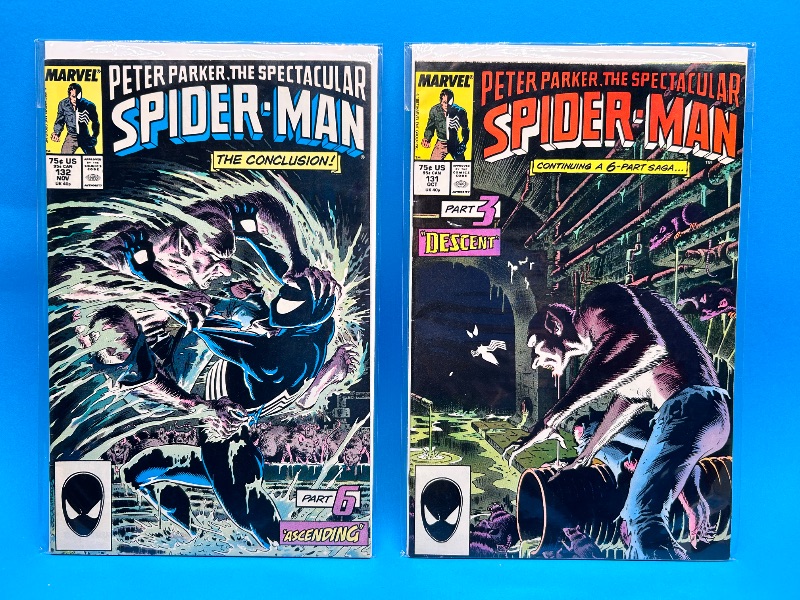 Photo 1 of 166114…2 vintage Spider-Man comics in plastic sleeves 