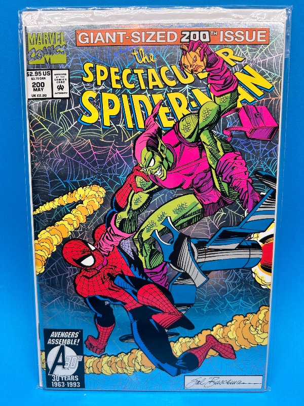 Photo 1 of 166116…foil cover Spider-Man #200 comic in plastic sleeve 