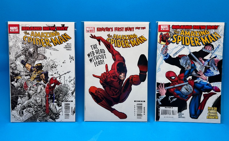 Photo 1 of 166123…3 Spider-Man comics in plastic sleeves 