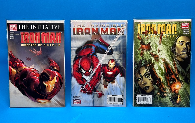 Photo 1 of 166126…3 Iron man comics in plastic sleeves 