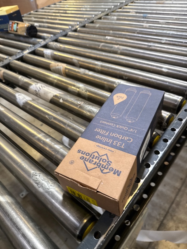 Photo 1 of Membrane Solutions T33 Inline Water Filter, 2-Pack 1/4" Quick-Connect Replacement Cartridges for Refrigerator & Ice Maker, Post-Carbon Filter for Reverse Osmosis Systems