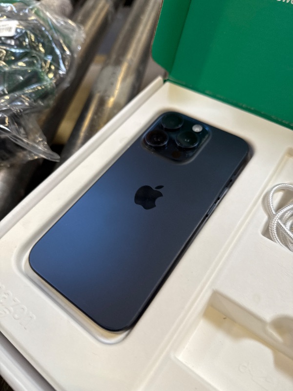 Photo 1 of Apple iPhone 15 Pro, 256GB, Blue Titanium - Unlocked (Renewed Premium)
