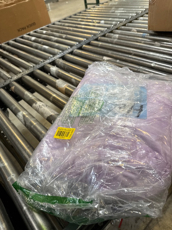 Photo 1 of VETHIN 4 Corners Post Ruffle Princess Bed Canopy Curtain-Double Layer Cozy Drape Netting 4 Opening Mosquito Net for Girls Adults Bedroom Decoration (Double-Purple, 78" W*86" L*82"*H/(King))