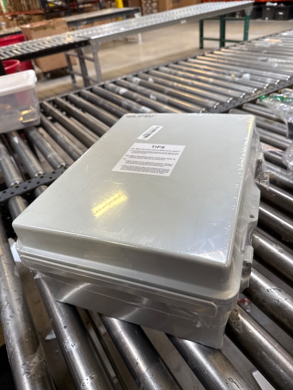 Photo 1 of QILIPSU UL94-V0 Outdoor Electrical Box 16.4"x12.4"x7.1" Waterproof Junction Box Weatherproof PC/ABS Alloy Plastic IP66 Project Electric Enclosure Grey Hinged Door